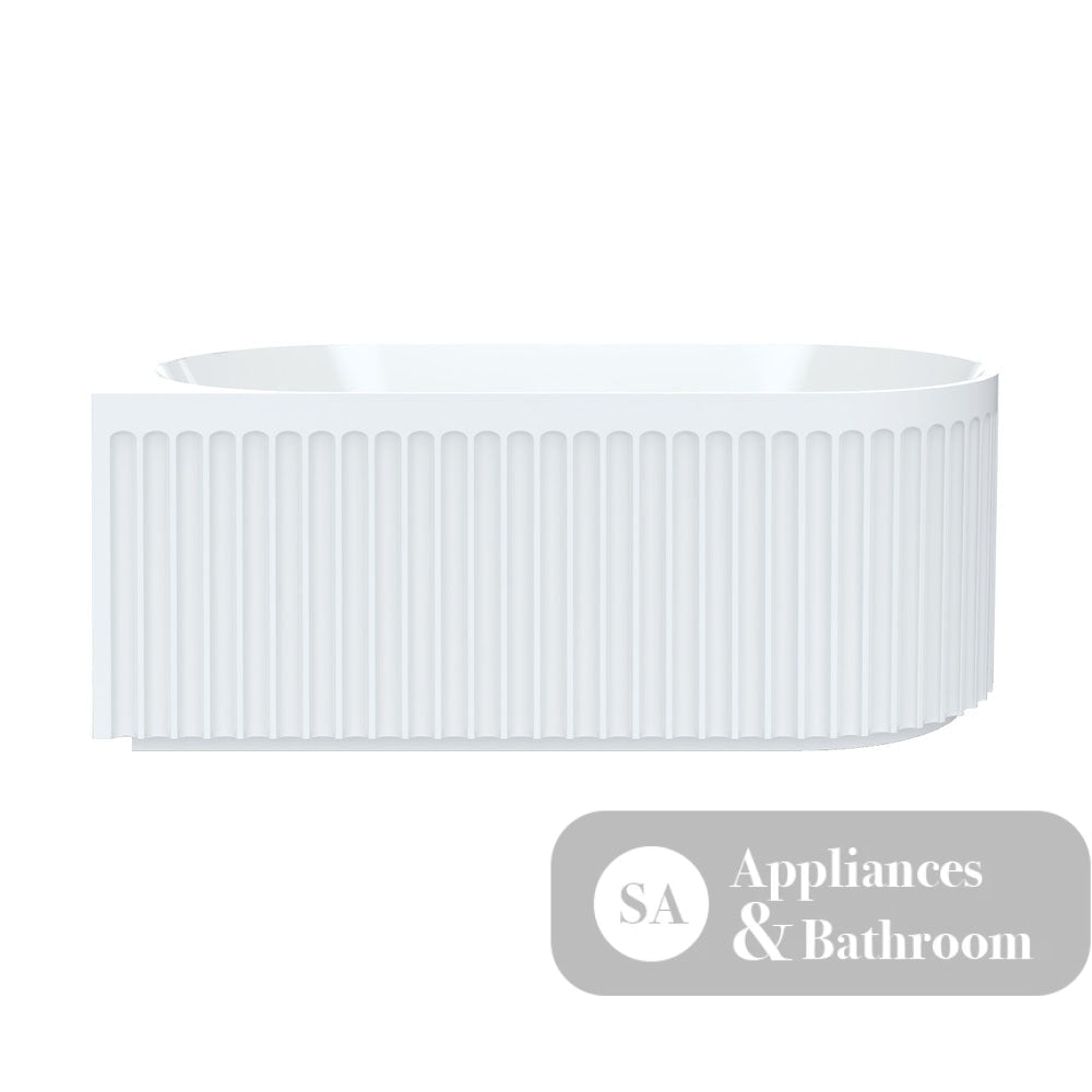 Fienza FR713-1500R Eleanor Fluted Right-Hand Acrylic Corner Bath 1500mm - Corner Baths