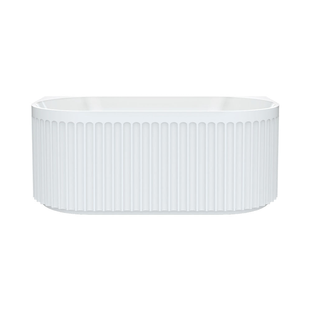 Fienza FR716-1500-OF Eleanor Back-To-Wall Acrylic Bath with Overflow 1500mm - Back To Wall Bath