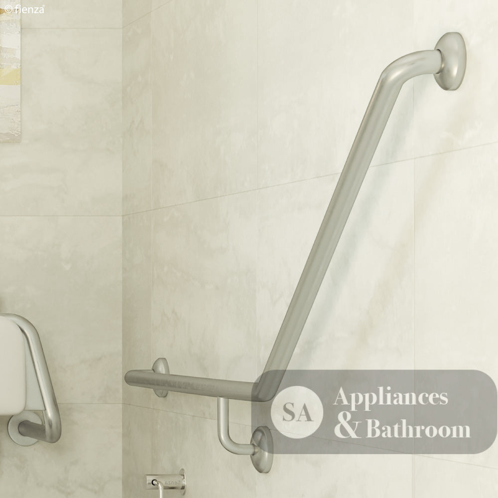 Fienza GRAB9070L Care Ambulant 40° 900x700mm Stainless Steel Left Hand Grab Rail - Grab Rail