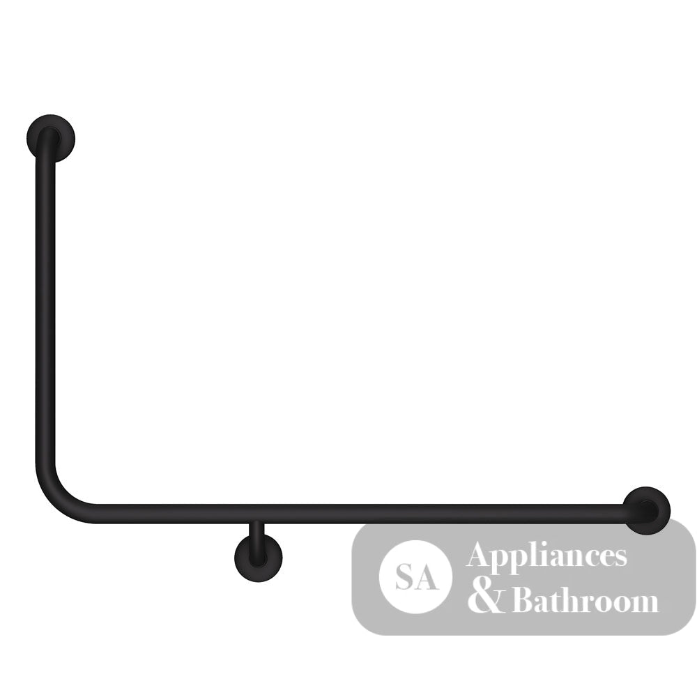 Fienza GRAB9660RMB 90° Accessible Care Right-Hand Grab Rail Matte Black - Grab Rail