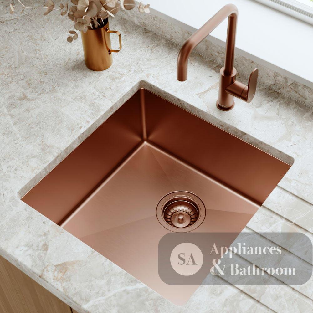 Fienza Hana 68401CO 32L Single Kitchen Sink Brushed Copper