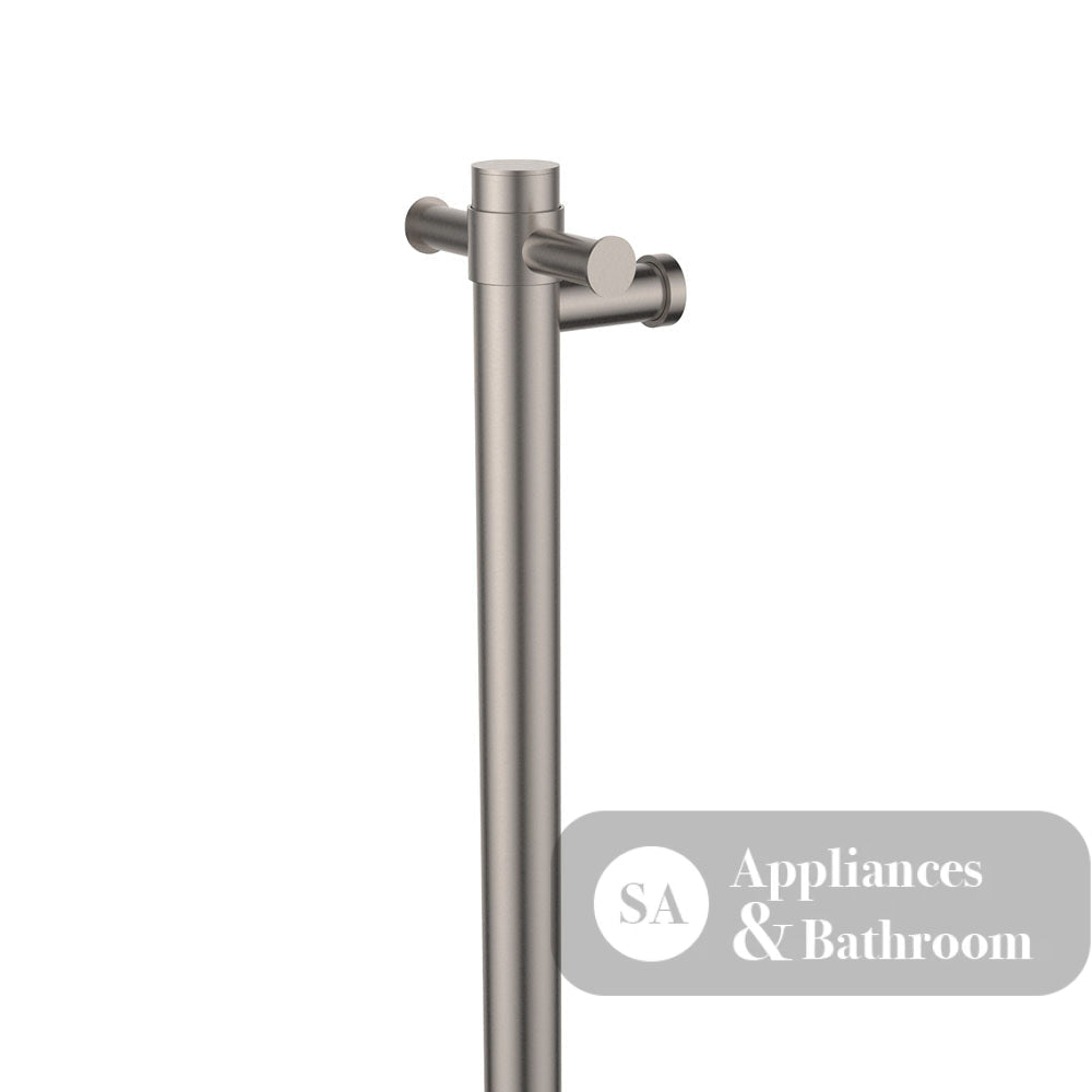 Fienza Isabella 827900BN Vertical Heated Towel Rail 100 x 900mm Brushed Nickel