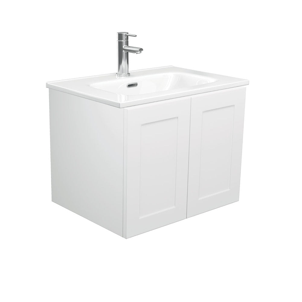 Fienza JOL60M Joli Mila 600mm Wall Hung Vanity Satin White - Vanity Units