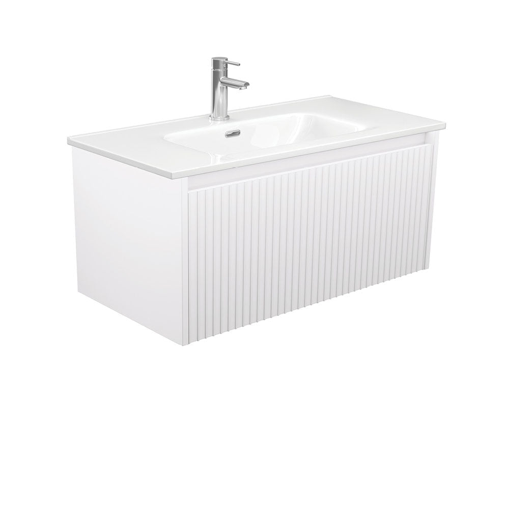 Fienza JOL90RW Joli Alina White 900 Wall-Hung Vanity - Vanity Units