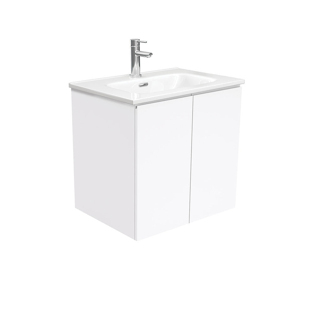 Fienza Joli Edge JOL60F 600mm Gloss White Wall Hung Vanity - Vanity Units