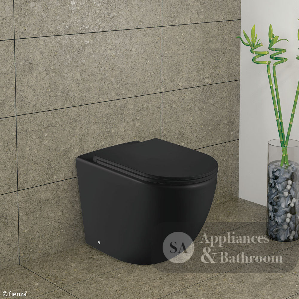 Fienza K002376MBA-PS Koko Matte Black Wall-Faced Toilet Suite S-Trap - In Wall Toilets