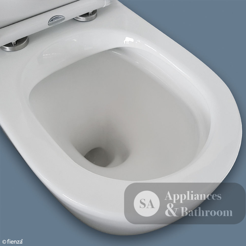 Fienza K002A Koko S-Trap 90-160mm Toilet Suite White - Chrome Buttons - Toilet Suites