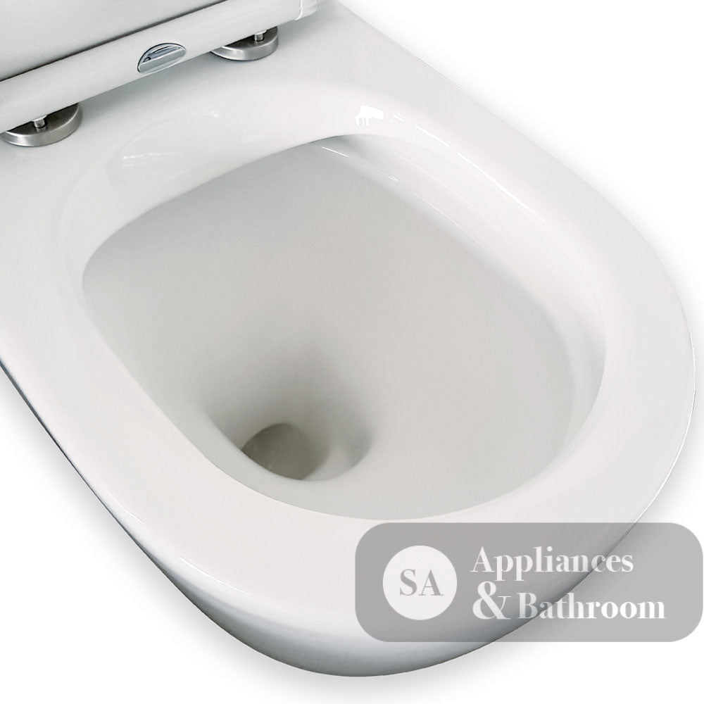 Fienza K002B Koko S-Trap 160-230mm Toilet Suite White - Chrome Buttons - Toilet Suites