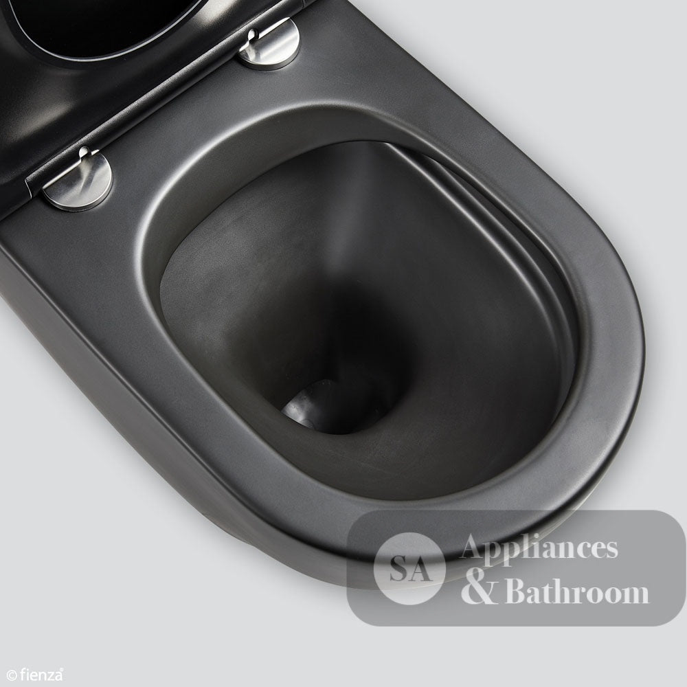 Fienza K002MBA Koko S Trap 90-160 Toilet Suite Matte Black - Toilet Suites