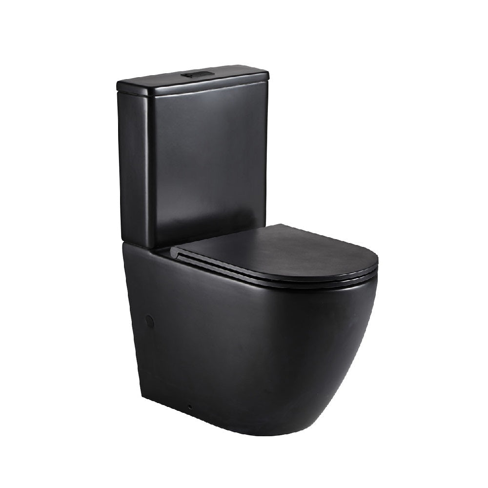 Fienza K002MBA Koko S Trap 90-160 Toilet Suite Matte Black - Toilet Suites