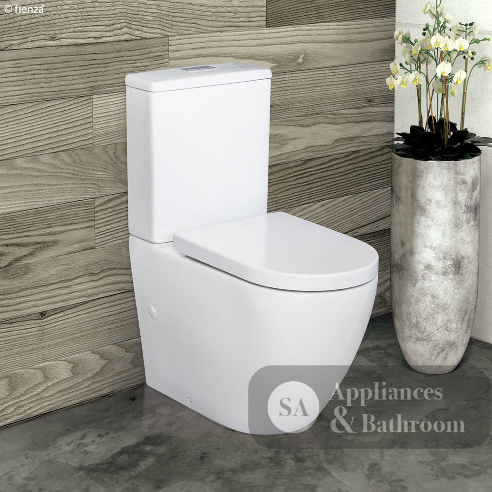 Fienza K011A Alix Extended Height S-Trap 90-160mm Toilet Suite White - Toilet Suites