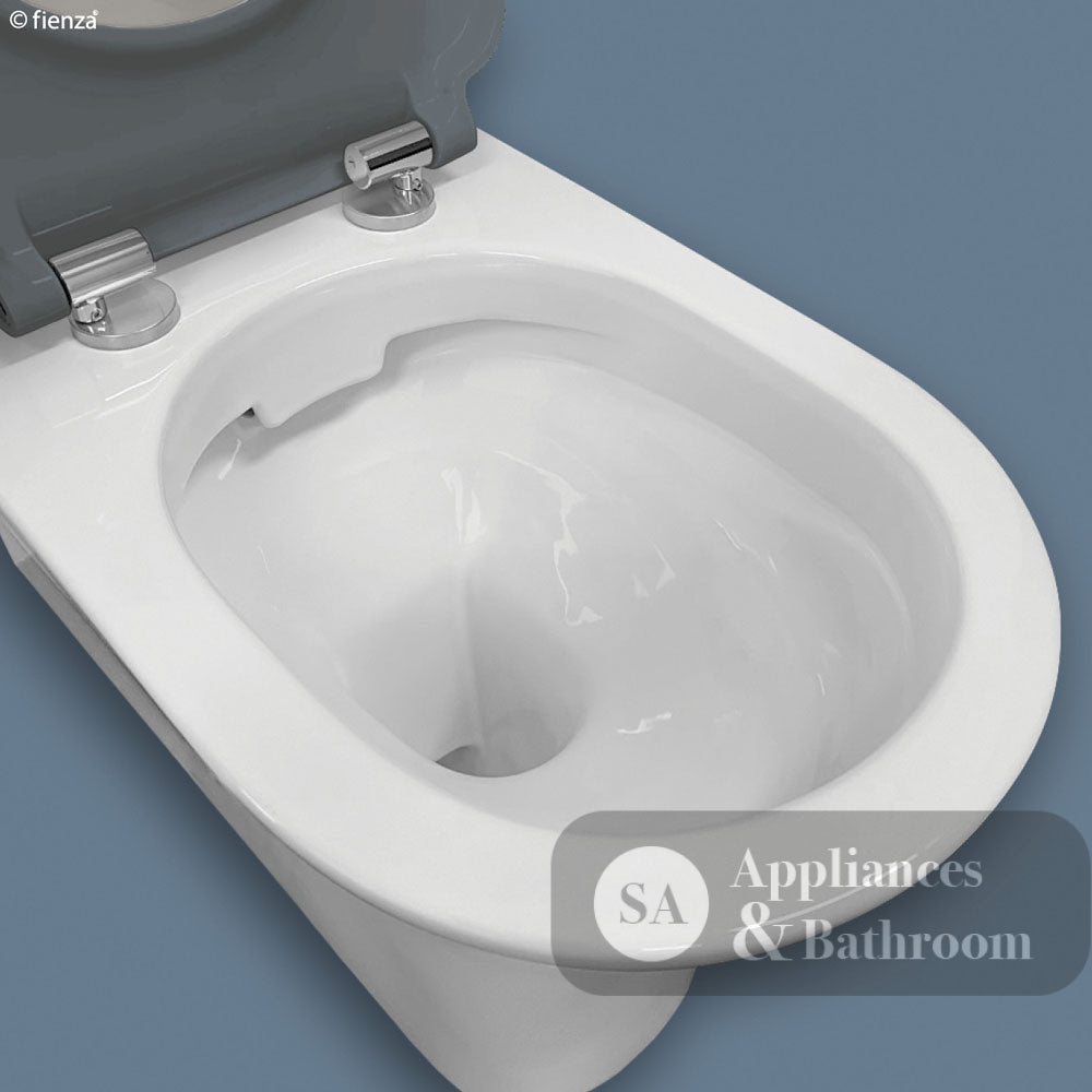 Fienza K013GA Delta Care Back to Wall Toilet Suite S Trap 90-280mm Grey Seat - Back-To-Wall Toilet