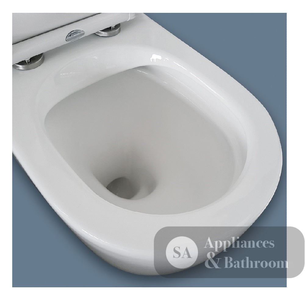 Fienza K014A-2 Isabella Slim Seat S-Trap 90-160mm Toilet Suite White - Toilet Suites