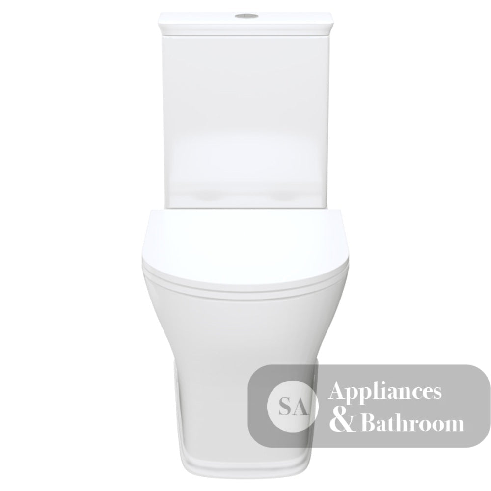 Fienza K031B-2 Lillian Tornado Back to Wall Toilet Suite S Trap 160-230mm R&T Cistern Slim Seat Gloss White - Toilet