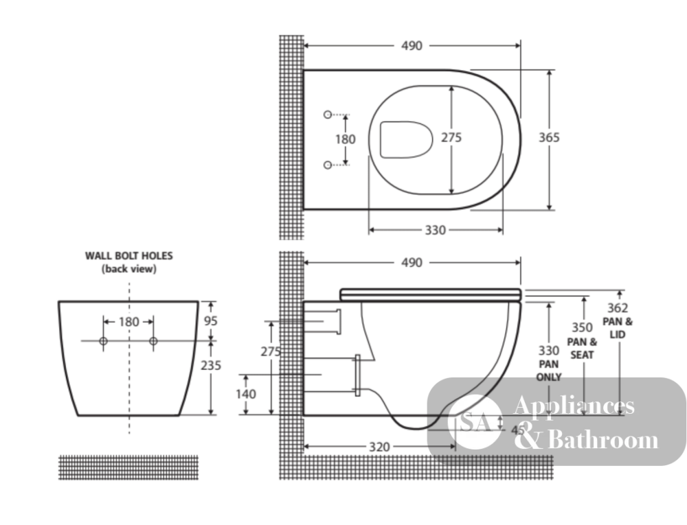 Fienza K2376MW-PS Koko Matte White Wall-Hung Toilet Suite - In Wall Toilets