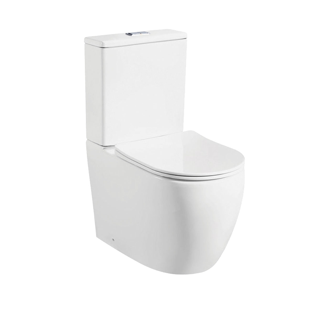 Fienza K8381P Hana Back to Wall P-Trap Toilet Gloss White - Toilet Suites