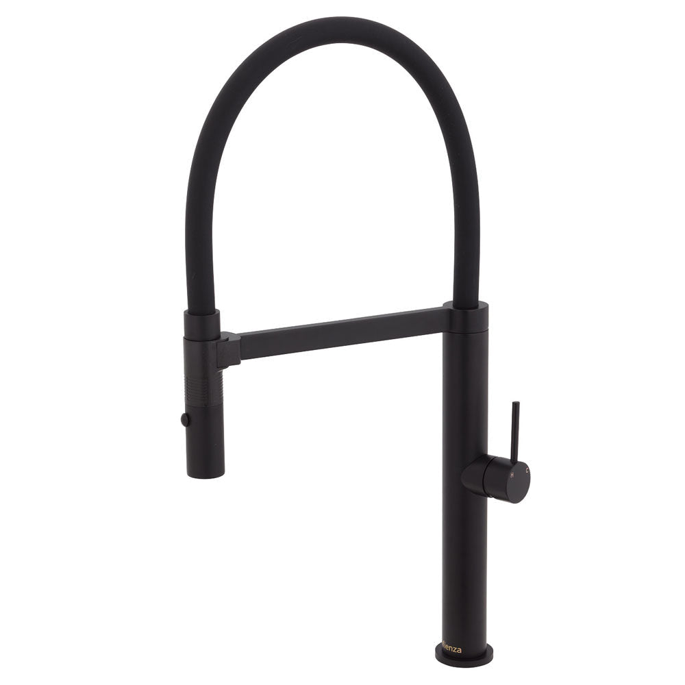 Fienza Kaya 228109B Matte Black Pull Down Mixer Tap Kitchen Taps
