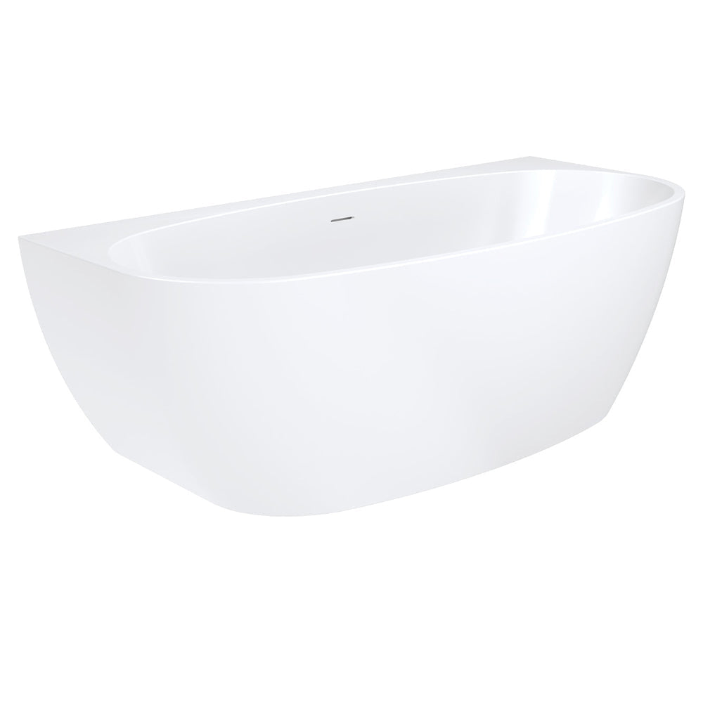 Fienza Keeto Back-to-wall Acrylic Bath 1700mm - Gloss White - Back To Wall Bath