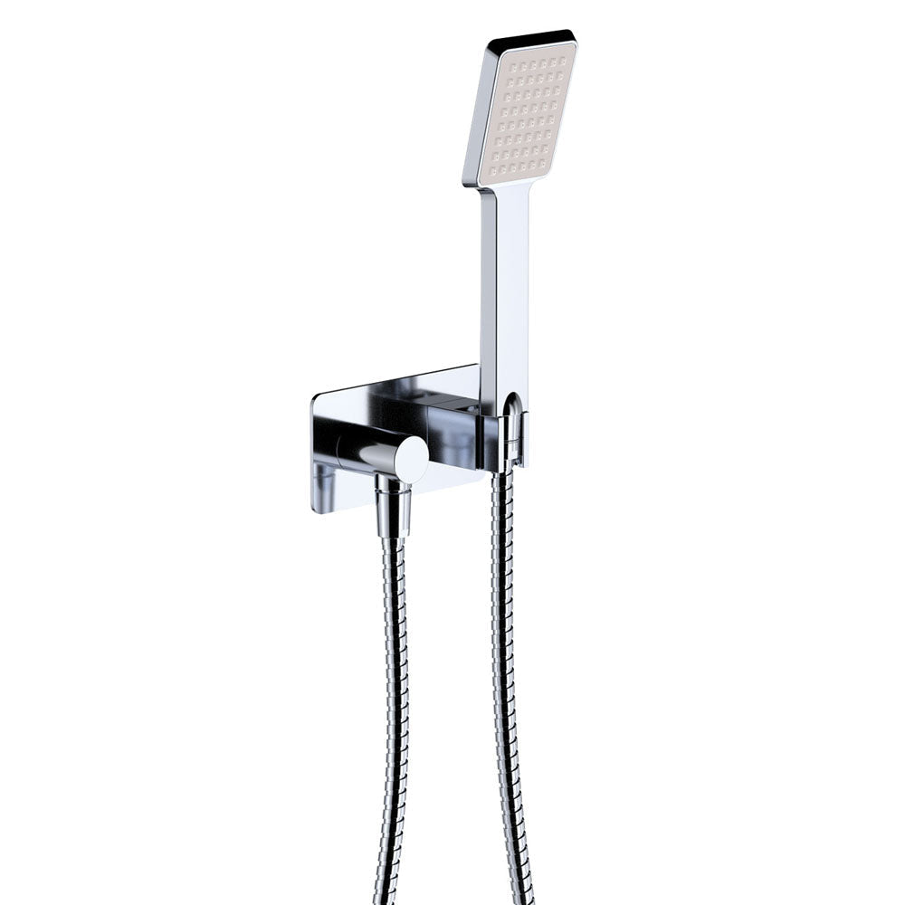 Fienza Koko Hand Shower - Chrome - Koko Hand Shower Soft Square Plate Chrome - Hand Shower