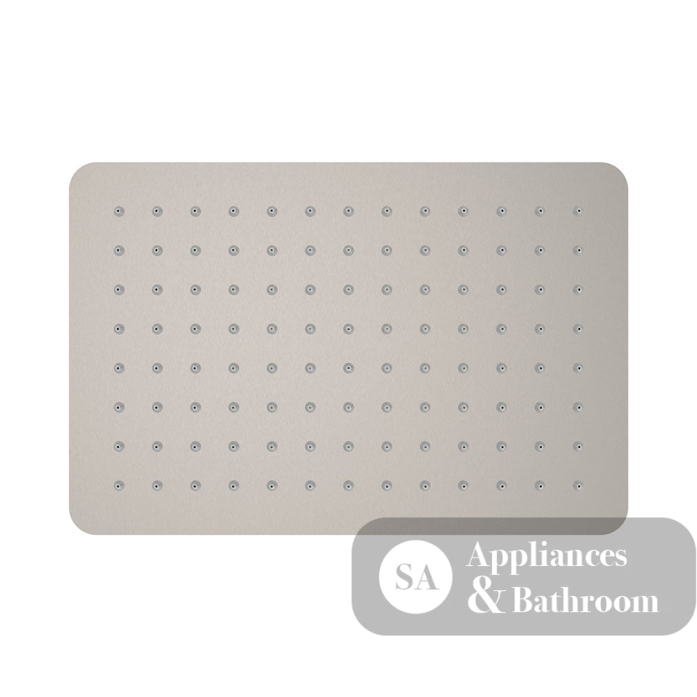 Fienza Koko Rectangular Shower Head - Brushed Nickel - Shower Head Only