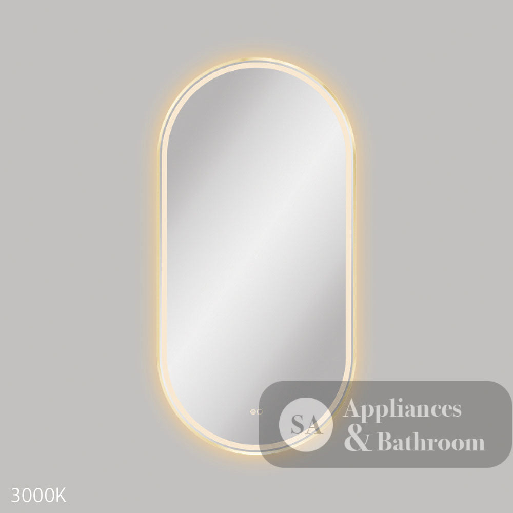 Fienza LED60120FPUB Empire LED Urban Brass Framed Mirror 600 x 1200mm - Mirrors