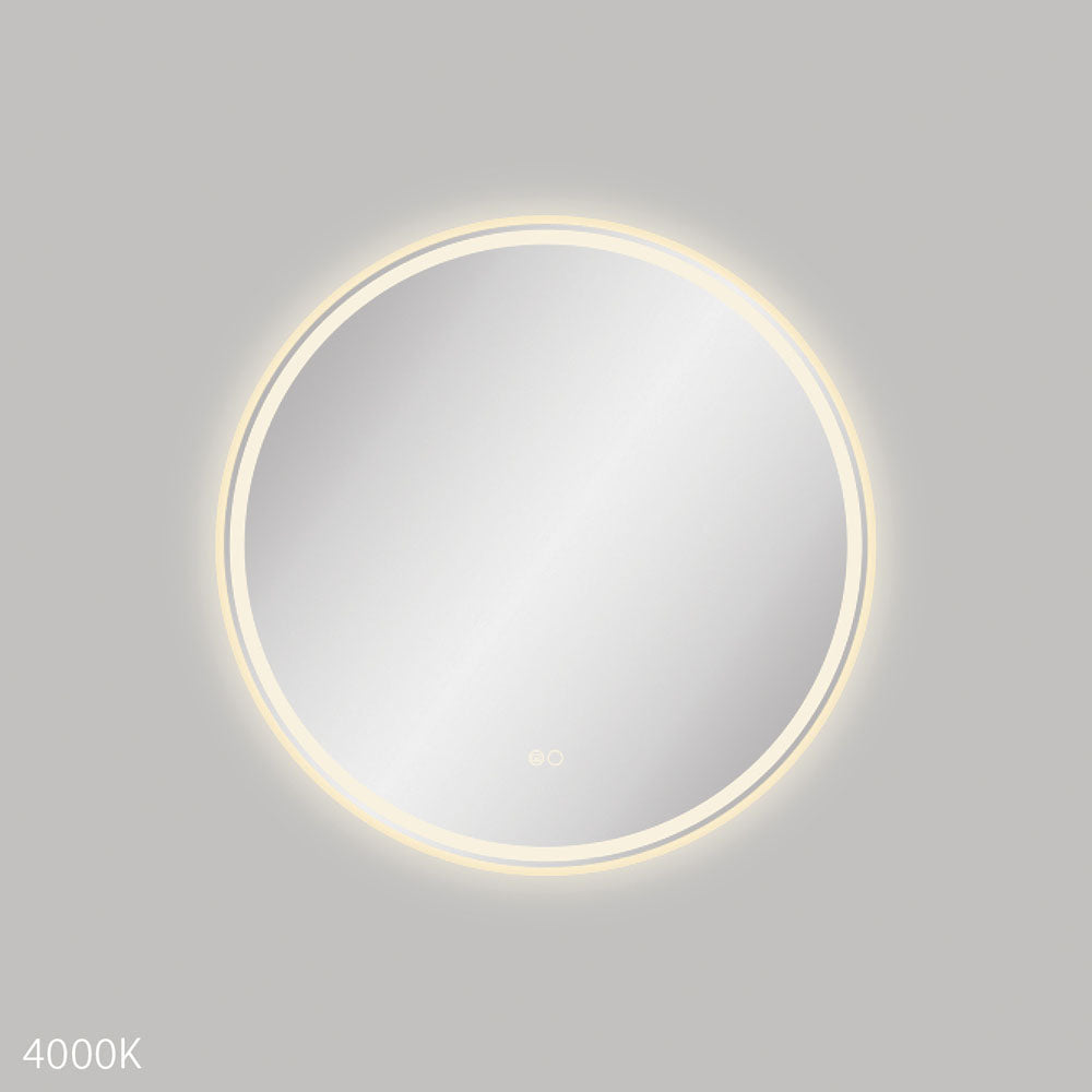 Fienza LED700FRUB Reba LED Urban Brass Framed Mirror 700mm - Mirrors