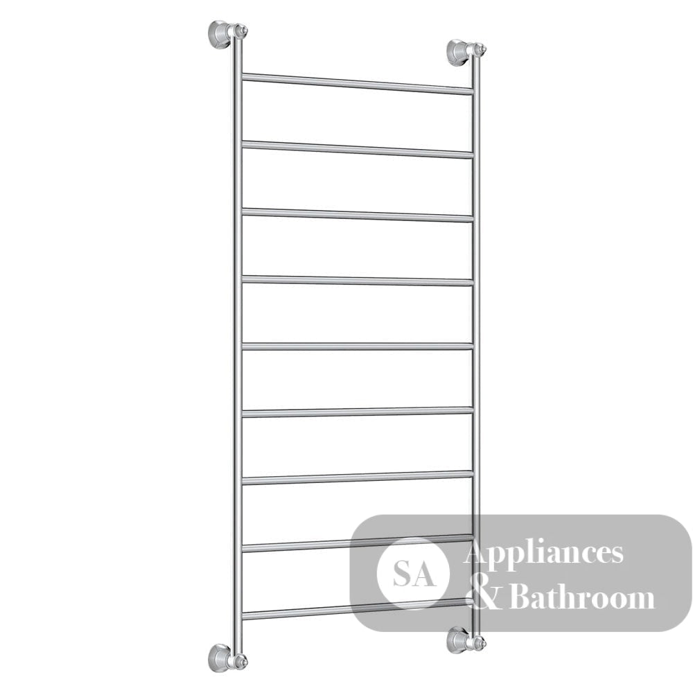 Fienza Lillian Heated Towel Rail - Chrome - 9 Bars | 600mm x 1208mm - Heated Towel Ladder