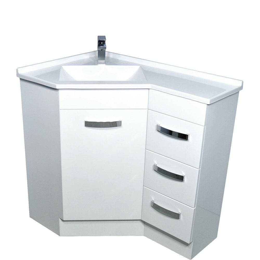 Fienza Pc6090 Corner 600X900 Vanity Unit White - Special Order Units