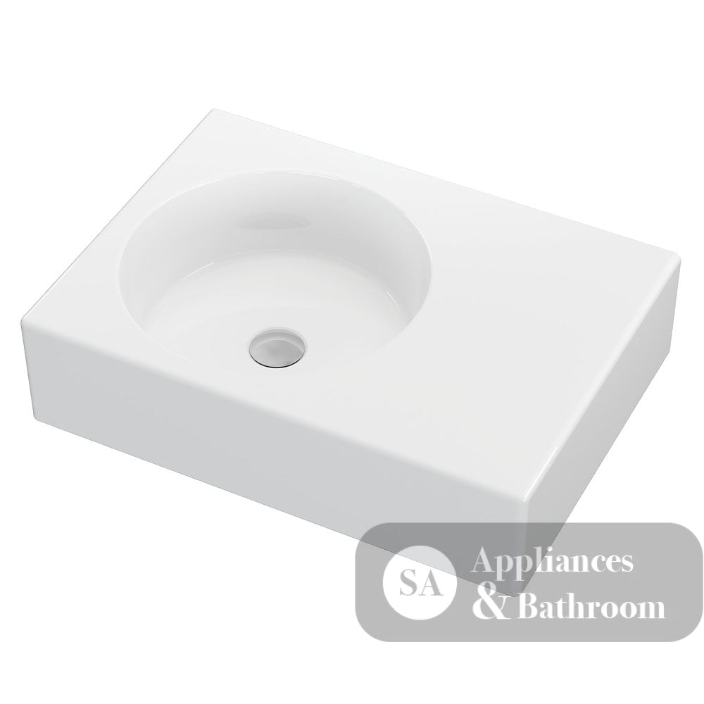 Fienza RB039L Reba Left Bowl Wall Basin No Tap Hole - Basins