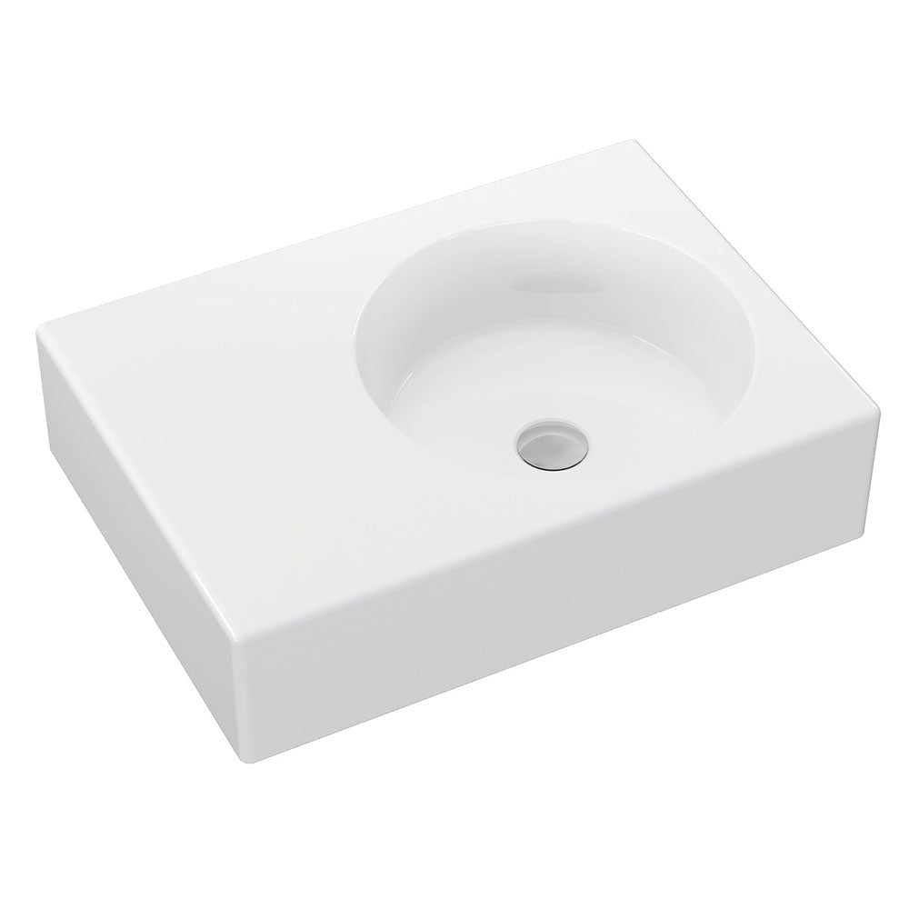 Fienza RB039R Reba Right Bowl Wall Basin No Tap Hole - Basins