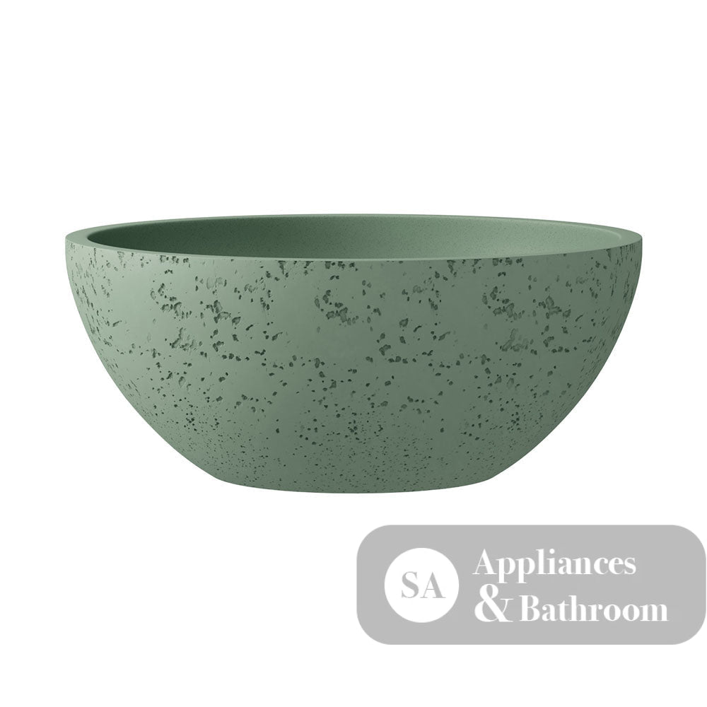 Fienza RB074SG Alba Round Concrete Above Counter Basin Sage - Basins