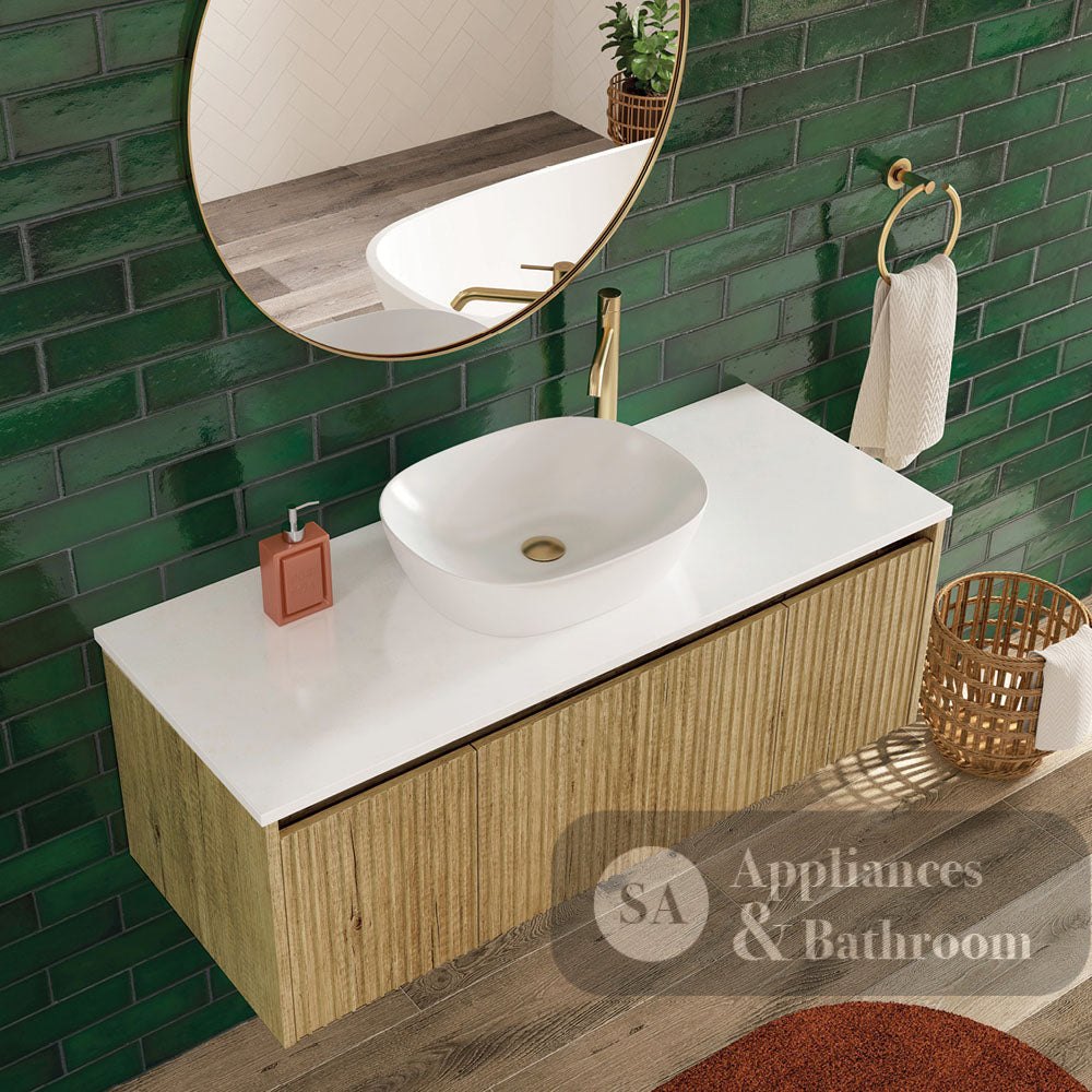 Fienza RB185MW Koko 465mm Above Counter Basin Matte White - Basins