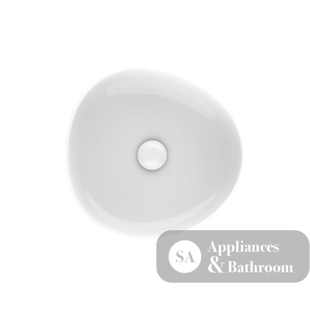 Fienza RB486 Pebble Small Above Counter Basin Gloss White - Basins