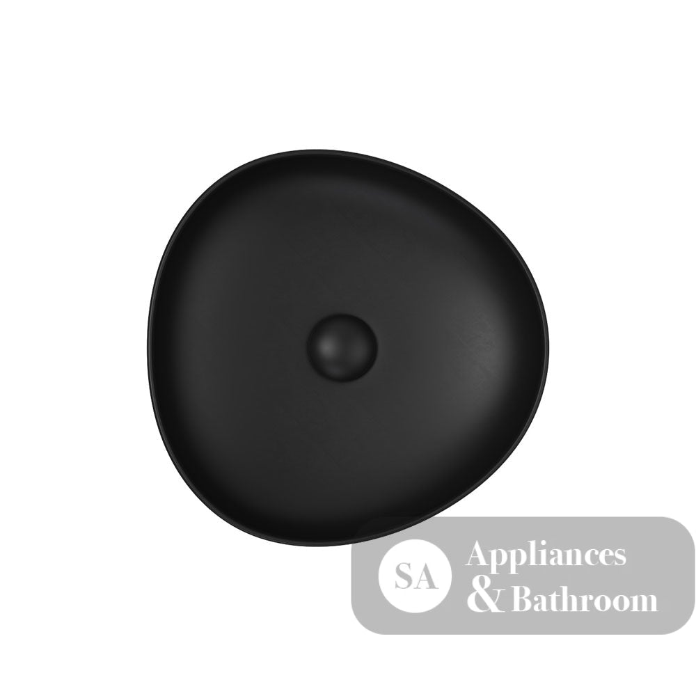 Fienza RB486B Pebble Small Above Counter Basin Matte Black - Basins