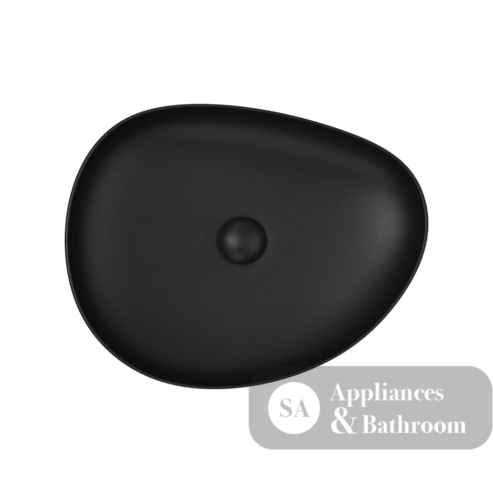 Fienza RB487B Pebble Medium Above Counter Basin Matte Black - Basins
