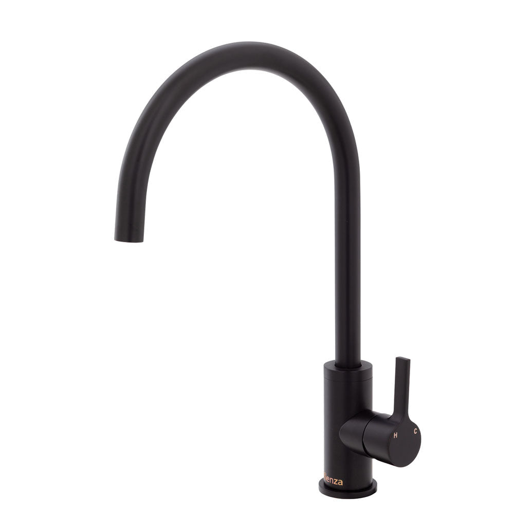Fienza Sansa 229105B Matte Black Mixer Tap Kitchen Taps