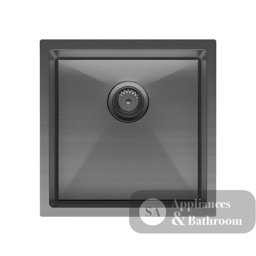 Fienza Single Bowl Kitchen Sink Kit - Carbon Steel 68401Cmkit Top Mounted Sinks