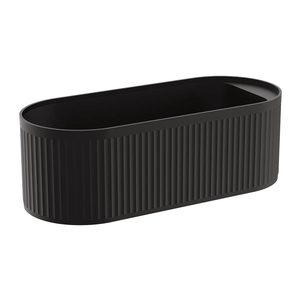 Fienza ST20-1700B Minka Solid Surface Bath 1700mm Matte Black - Freestanding Bath