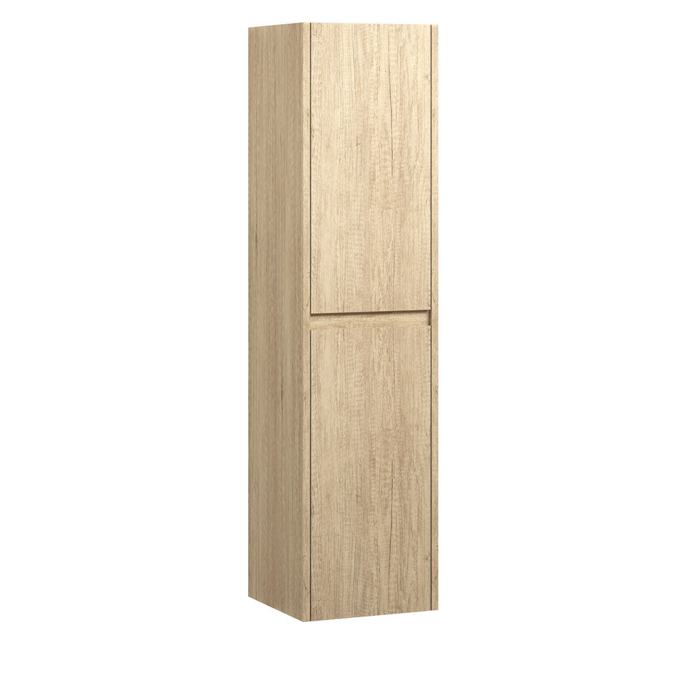 Fienza TB14S Edge Scandi Oak Wall-Hung Tallboy - Bathroom Storage