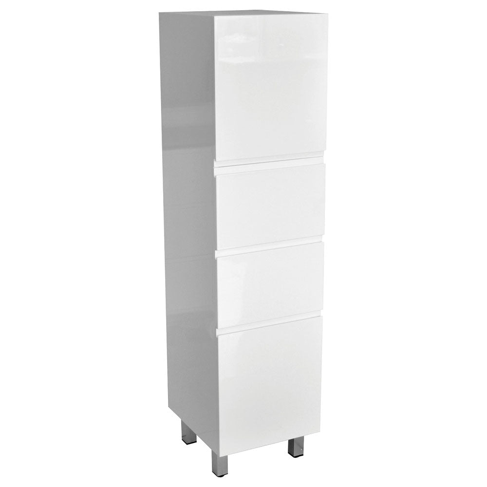 Fienza TB15 Gloss White Fingerpull Tallboy - Bathroom Storage
