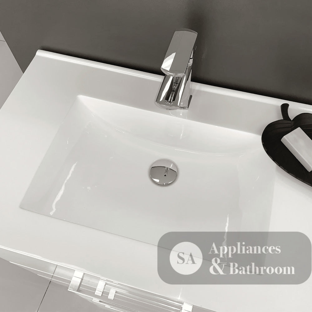 Fienza VAN60F Vanessa Fingerpull 600 Wall-Hung Vanity Gloss White - Vanity Units