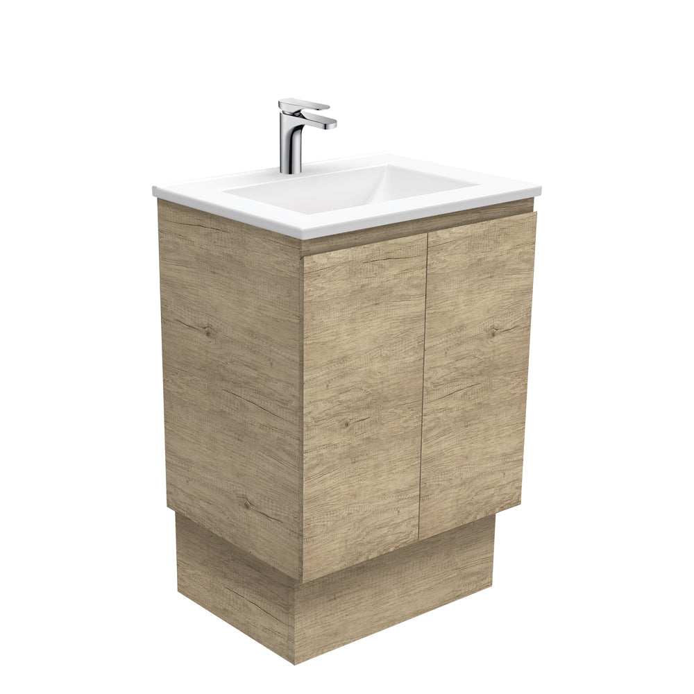 Fienza VAN60SK Vanessa Fingerpull 600 Vanity on Kickboard Scandi Oak - Vanity Units