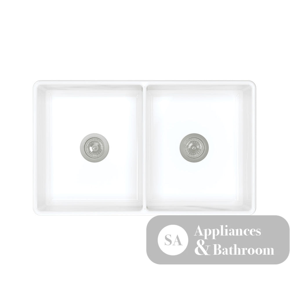 Fienza Winston 68702 Double Butler Sink White 838X483X254Mm - Special Order Kitchen Sinks