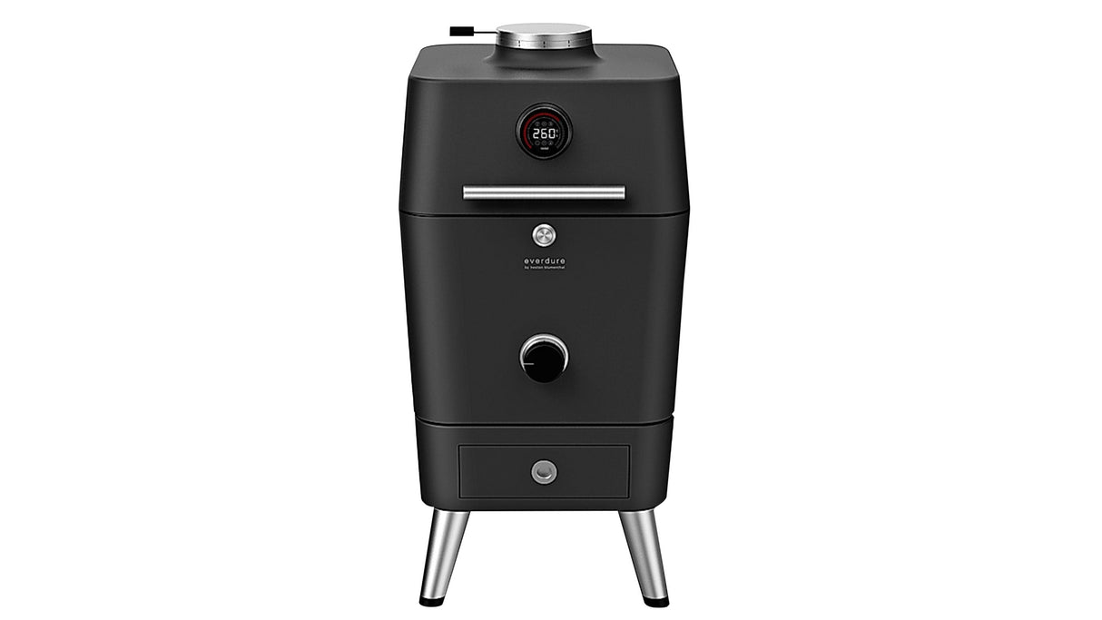 Everdure by Heston HBCE4KB Blumenthal 4K Electric Ignition Charcoal BBQ Oven (Black)