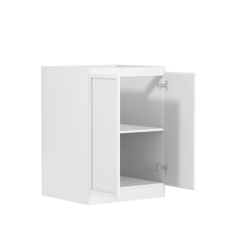 Otti LA-1300-BOHW-MW Hampshire Laundry Cabinet, 1300mm, White / Matte White Top