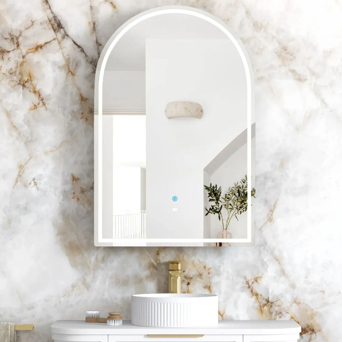 Otti LED-ARSV9060-VP LED Archie 900mm Matte White Shaving Cabinet