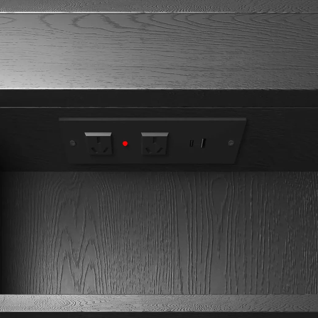 Otti LED-SSQ1575B-VP LED Newport 1500x750mm Black Oak Shaving Cabinet