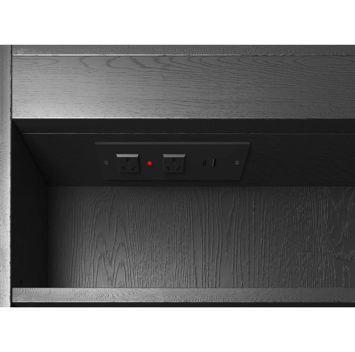 Otti LED-SSQ9075B-VP LED Newport 900x750mm Black Oak Shaving Cabinet