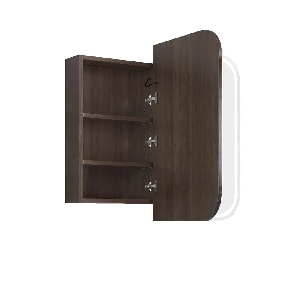 Otti LED-SSQ9075SW-VP LED Newport 900x750mm Sable Walnut Shaving Cabinet