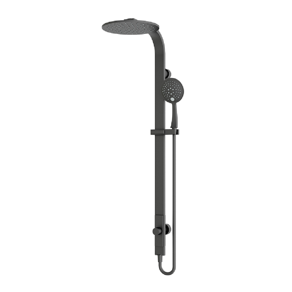 Nero Astra Rain Round Shower Set Single Hose Matte Black NR281305AMB - Twin Showers